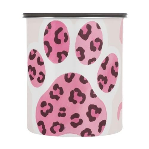 Contenedor de café diseño perro rosa acero inoxidable