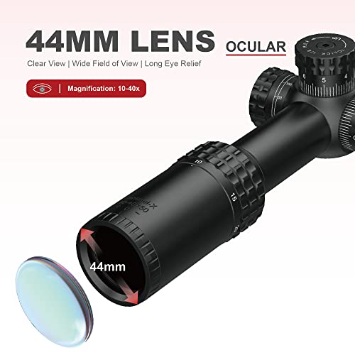 Sentinel-X 10-40X50 Center Dot Riflescope 30Mm Monotube, 1/8" Turret Lock,Side Focus Min At 10M,1.5Mm Center Dot Etched Reticle Perfect For Benchrest Shooting 25M Target #TOP4