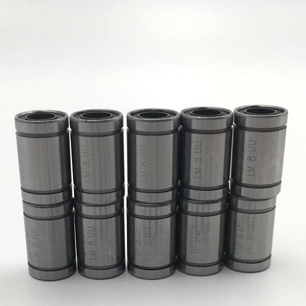 【Accessoires d'imprimante】 10 pièces LM8UU roulements à Billes 8mm Douille pour imprimantes 3D pièces Rail linéaire Longue Tige Arbre Partie 8mm * 15mm * 24mm Bush Taiwan importation