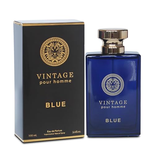 Image of AFLUXE 2PCS Valentine Milano /Vintage Blue Eau De Toilette for Men-Fresh,Romantic Scent Perfume for Men 3.4 Fl Oz Each Mens Cologne For All Skin Daily Used