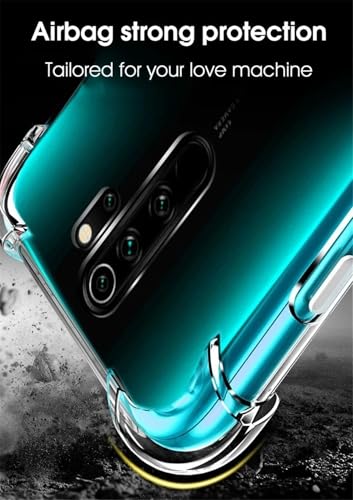 Image of BOXXO Flexible Back Cover for Mi Redmi Note 8 Pro | Back Cover Transparent Clear Shockproof Case Four Corner Protection | Slim Protective Mobile Phone Cover for Mi Redmi Note 8 Pro