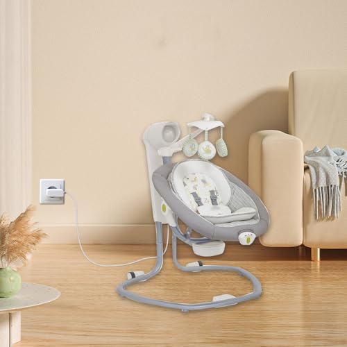 5V Babywippe Netzteil kompatibel mit Joie Serina Swivel Babyschaukel Ersatzadapter für Elektrische Baby-Schaukelstühle Ladegerät Ladekable 2 Meter lang
