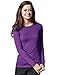 WonderWink Women's Scrubs Silky Long-Sleeve T-Shirt, Electric Violet, Small