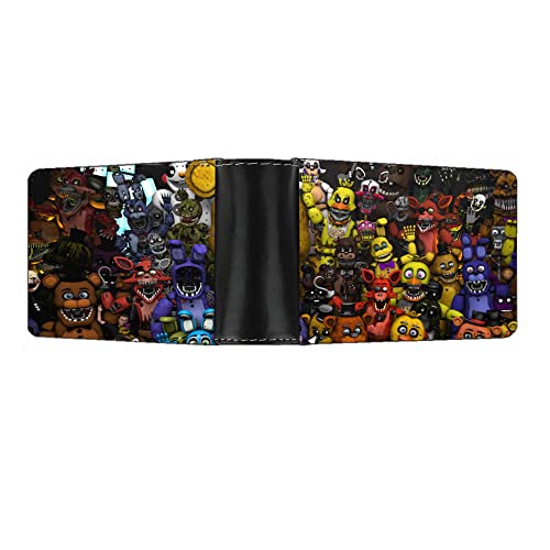 FNAF - Portefeuille court décontracté avec porte-cartes de crédit en polyuréthane pour enfants, garçons, hommes, adolescents (6) Cover
