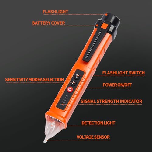 image for DMwespe 2 Pack Non-Contact Voltage Detector, Voltage Tester Electrical