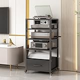 【HAUTEUR RÉGLABLE】 les trous de montage sont réservés aux supports des deux côtés, la distance entre les couches peut être ajustée librement en fonction des besoins et le stockage ouvert peut répondre à vos différents besoins de placement.