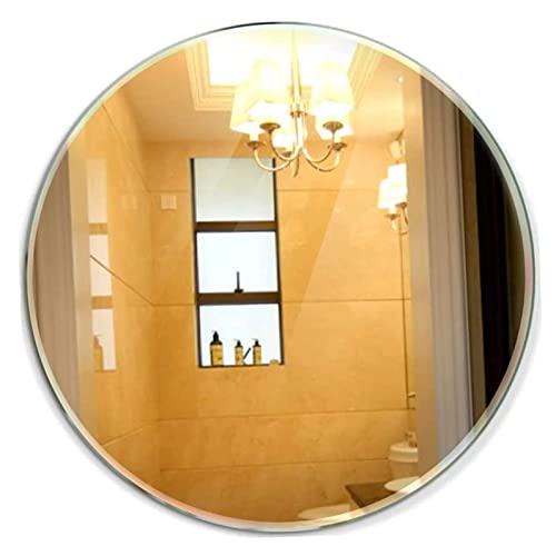 Miroir rond mural de salle de bain 48 cm en alliage d'aluminium design élégant