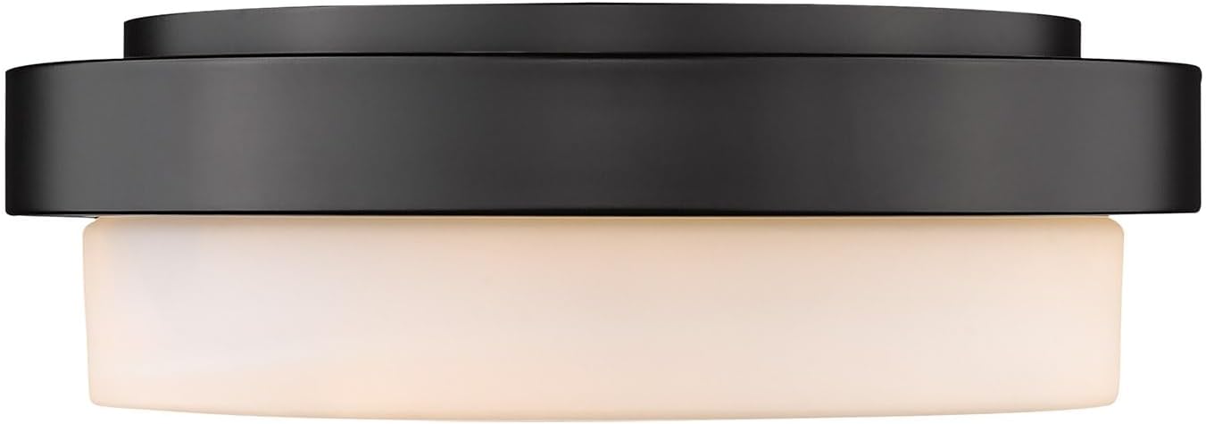 Golden Lighting 1270-13 BLK Multi-Family Flush Mount, Transitional, Matte Black
