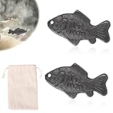 2pcs Iron Fish Cooking Tool, Reusable Kitchen Tool with Storage Bag Durable Cooking Accessories Ideal for Home Use