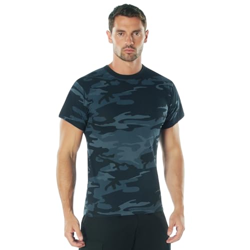 Image of Rothco Camo T-Shirt | Men's Short Sleeve Camouflage Crew Neck Base Layer Rugged Outdoor Hiking Workout Gym Tee Shirt