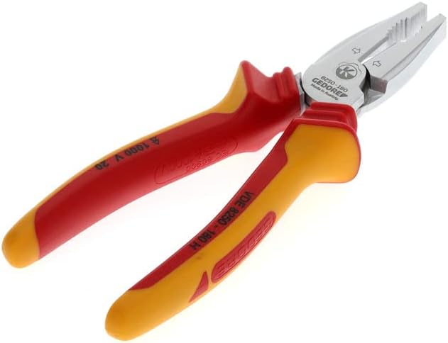 GEDORE VDE 8250-180 H VDE Heavy Duty Combination Pliers with VDE Insulating Sleeves 180 mm