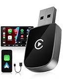 WityEye CarPlay und Android Auto Wireless Adapter 2 In 1, V5.3 Bluetooth Stabile Verbindung, 5.8 GHz WiFi Schnelle Datenübertragung, USB C/A, für Apple iPhone iOS 10+, Smartphone Android 11+