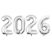 2017 Graduation Decorations by GOER,42 Inch Silver 2017 Number Foil balloons,Festival Party Supply 2017