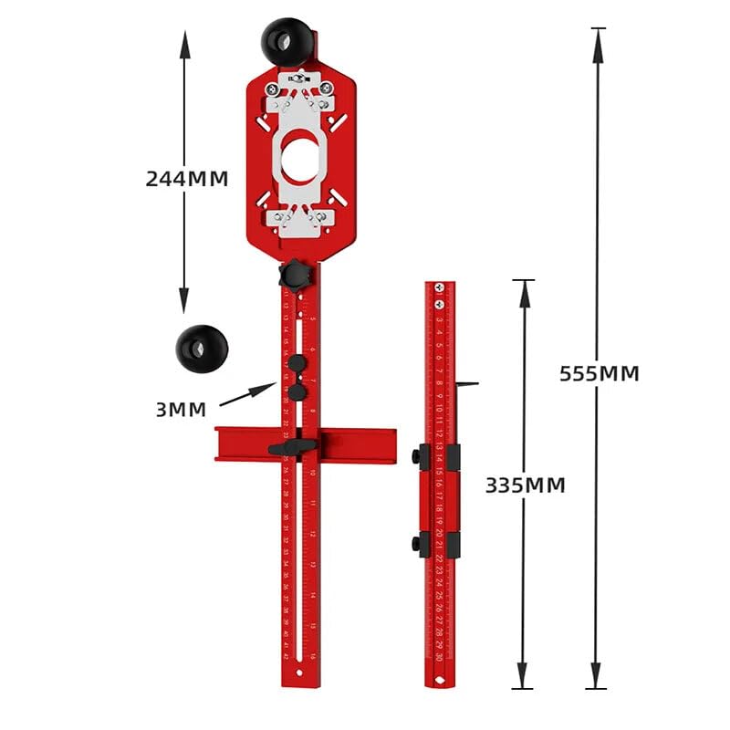 VIDOO Placa Base Multifuncional para Fresadora Aleación Aluminio Ranurado 2 en 1 Diámetro de Fresado Ajustable-#D