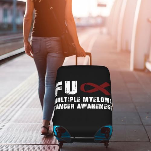 Travel Luggage Cover Fuck Multiple Myeloma Cancer Awareness Fashion Washable Baggage Suitcase Protector Fit For Luggage Large 7