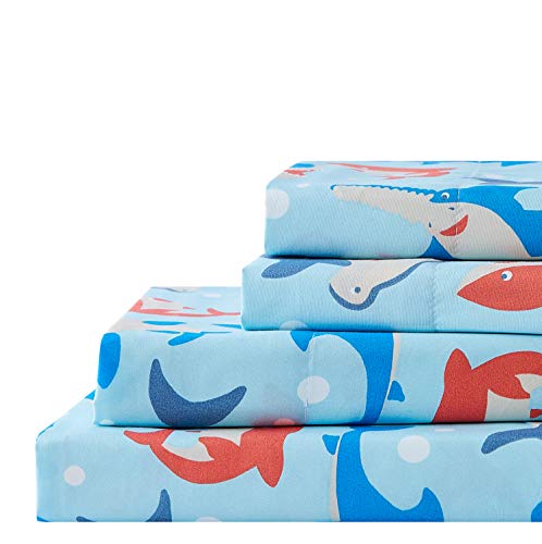 Universal Home Fashions Shark Tales 4pc Full Sheet Set (15424)