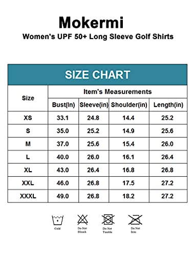 Mokermi Women's Upf 50+ Long Sleeve Golf Shirt Spf Uv Sun Protection Half-Zip Tennis Polo Shirts Outdoor Hiking Tops White #TOP6