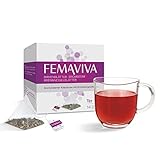 FEMAVIVA TEE - Wohltuender Teegenuss von Ernährungswissenschaftlern entwickelt. Mit ausgewählten Teeblättern von Brennnessel und Birke, Brombeerstückchen I 14 Premium Pyramiden-Teebeutel