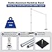 Hecis Pipe and Drape Backdrop Stand Kit, 8ftx10ft Heavy Duty Backdrop Stand, Adjustable Metal Pipe and Drape Stand, Background Stand for Parties Birthday Party Baby Shower Wedding Decorations