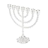 Menorah 7 Velas Prateado Rojemac Cinza Ferro