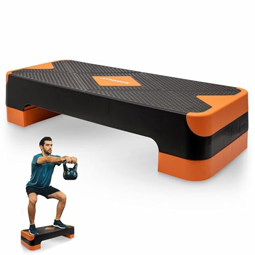 Image of Adjustable Multi-Level Aerobic Stepper Ultimate Equipment Gym Stepper for Home Workout | Enhance Stability, Flexibility, Strength | Home Cardio Exercise Aerobics Stepper for Women and Men