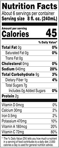 V8 Original 100% Vegetable Juice, 46 fl oz Bottle (Case of 12)
