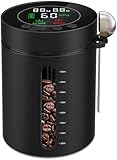 Automatic Vacuum Coffee Canister, 1.3L Airtight Food Storage Containers with Smart Pressure Sensor, Electric Coffee Bean Container Rechargeable with LED Display Window for Home Kitchen Food Storage