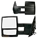 Fit System 61185-86F Ford F-150 Driver/Passenger Side Heated Power Extendable Towing Mirror with Turn Signal and Puddle Lamp - Pair