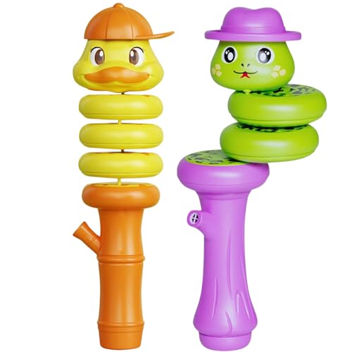 Image of Cute Animal Duck Whistle Toy Set | 1Pc Noise Maker Party Toys Random Color for Kids Boys and Girls | Rotating & Twisting Stress Relief Fun Entertainment Playset Item Birthday Gift for Children