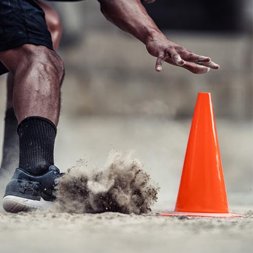 OTYMIOW 12 Conos de Tráfico para Entrenamiento, Duradero y Estable Conos Señalizacion - Plástico Entrenamiento Fútbol, Deportes y Juegos, Entrenamiento del Perro - imagen 7