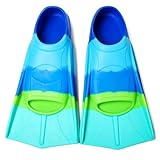 Foyinbet Kids Swim Fins,Short Youth Flippers Swimming Training Fins for Lap Swimming and Training for Children Girls Boys Beginners XS