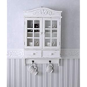 Vintage Hängeschrank Weiss Schrank Shabby Chic Hängevitrine Wandschrank mxa021 Palazzo Exclusiv