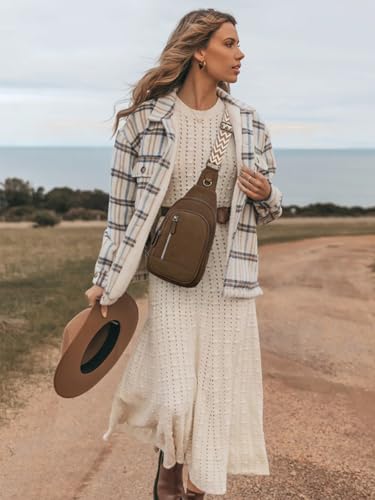 Image of CLUCI Crossbody Bags for Women Men,Leather Sling Bag Cross Body Backpack for Woman Gifts for Women Birthday Unique