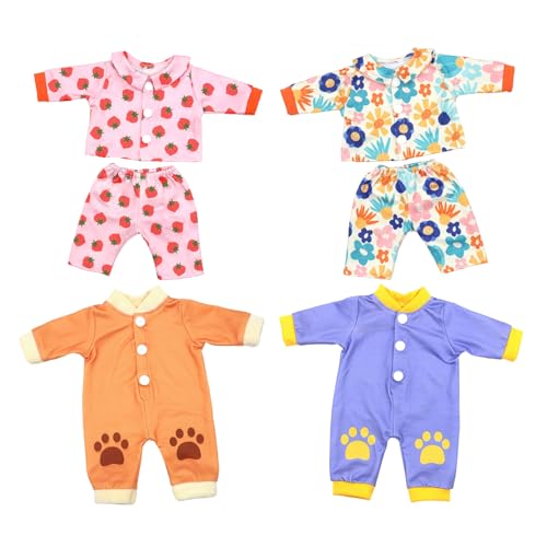 UNICORN ELEMENT 4 Pcs Alive Baby Doll Clothes for 10/11/12 Inch Doll
