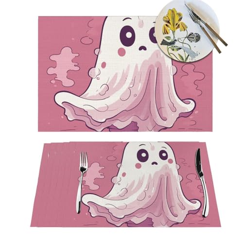 Sets de table fantôme flottant lot de 4 protecteurs de table lavables - 2