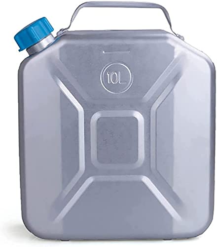 Bidon d'essence en aluminium argenté 20L, réservoir métallique de qualité supérieure