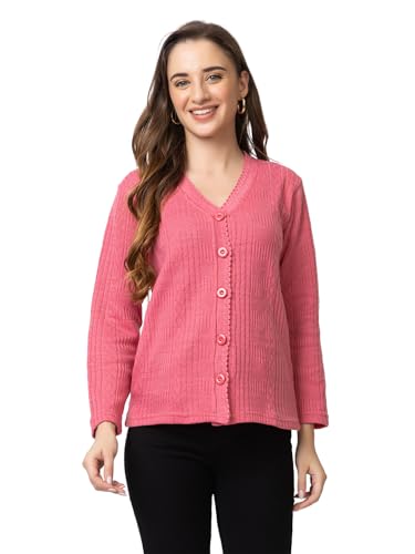 Image of Women's Warm Woolen Cardigan - Stylish Full Sleeve Knitwear for Winter, Cozy & Elegant Sweater