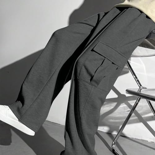 Pantalon de survêtement garçon cargo ample gris foncé 5-6 ans - 4