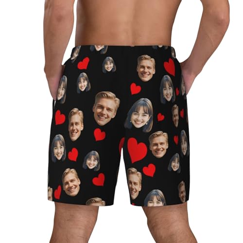 Custom Face Swimsuit Customized Face Swim Trunks with Compression Liner Bathing Suits Quick Dry Funny Swim Trunk2