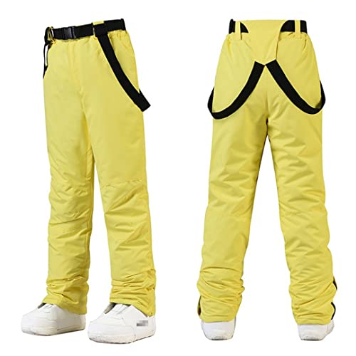 Pantalones de esquí para hombres y mujeres -30 temperatura a prueba de viento cálido nieve pantalones invierno snowboard pantalones rosa rojo XS - imagen 6