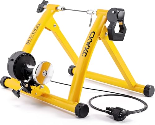 CXWXC Rodillo de Entrenamiento Plegable de Acero para Bicicleta con Cierre r&aacute;pido, Base de Rueda Delantera, para Entrenamiento de Bicicleta de 26 a 29 Pulgadas, en casa o en Interiores