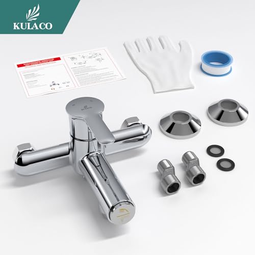 Miniatura 8 de Grifo Para Bañera, Grifo Para Bañera Con Interruptor De Presión, Grifo De Latón Para Bañera Para Montaje En Pared, Grifo Monomando Cromado Para Ducha, Grifo Mezclador Para Ducha Para Cuarto De Baño