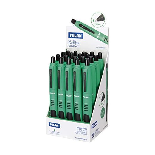 Milán - Expositor 20 bolígrafos Compact verde