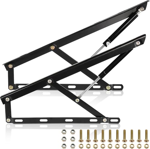 Bed Lift Mechanism Hydraulic 1.96FT 2pcs Gas Spring 22kg 48.5lbs Load Capacity Storage Kit for Sofa Cabinet Under Foam Storage Furniture Hardware Heavy Duty Support System