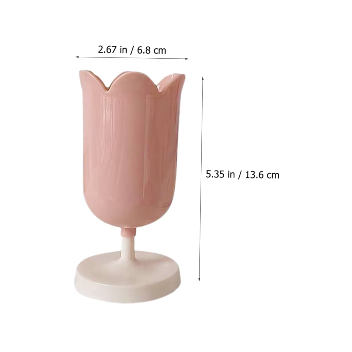 jojofuny 5 Pezzi Portapenne a Tulipano Arredamento Carino Cartoleria Piccolo Bellezza Contenitori Decorazioni Per La Tavola Portapenne Da Scrivania Rosa Plastica