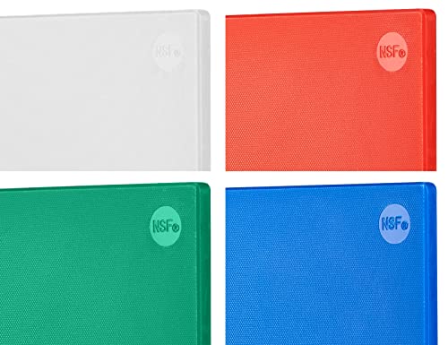 CURTA-4-Pack-Cutting-Boards-for-Kitchen-24-x-18-x-05-4-Piece-White-Red-Green-Blue-Color-Coded-Plastic-Chopping-Board-with-Anti-Slip-Surface-Dishwasher-Safe CURTA 4 Pack Cutting Boards for Kitchen 24 x 18 x 05 4 Piece White Red Green Blue Color Coded Plastic Chopping Board with Anti Slip Surface Dishwasher Safe