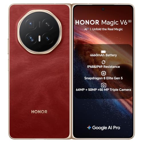 HONOR Magic V6 5G Falt-Smartphone 512GB, 16GB RAM, Red