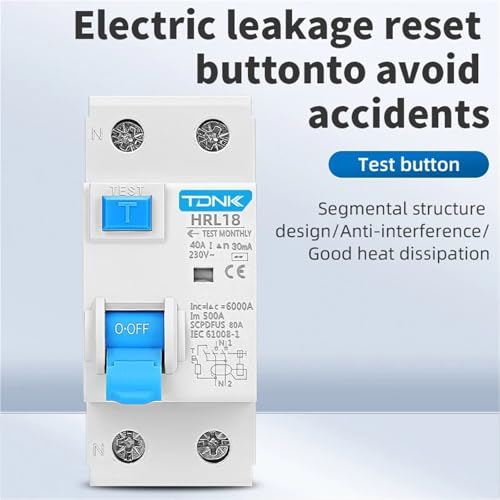 Disyuntor de corriente electromagnética tipo CA interruptor diferencial 2P 16A 3