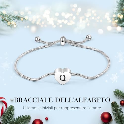 Bracciale Uoo Donna Personalizzato in Acciaio con Noe Incisione