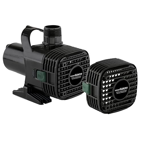 Image of Little Giant 566729 7365 GPH Wet Rotor Pump with 40-Ft. Cord for ponds up to 7300 Gallons, Black, F70-7300